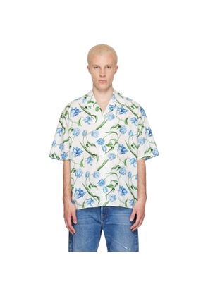Kenzo White Kenzo Paris 'KENZO Tulip' Short Sleeve Shirt
