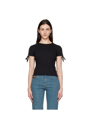 Burberry Black Ribbed T-shirt