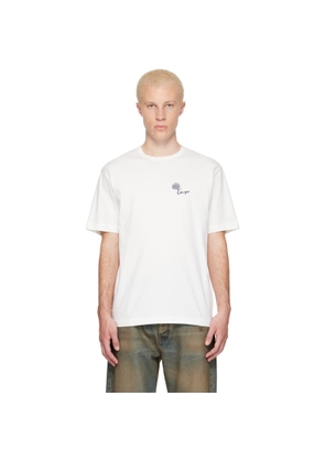 Kenzo White Kenzo Paris 'KENZO Tulip' Embroidered T-shirt