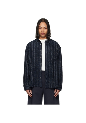 WOOYOUNGMI Navy Tweed Shirt