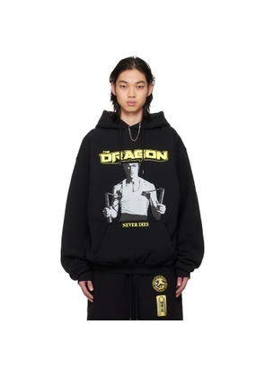 LU'U DAN BRUCE LEE x LỰU ĐẠN Black Oversized Hoodie