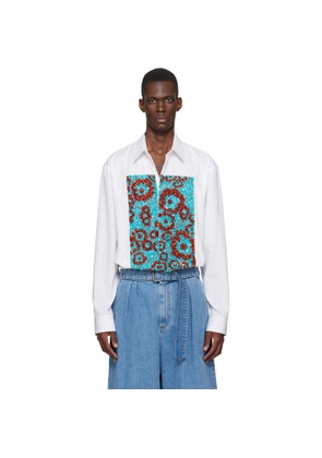 Dries Van Noten White Sequinned Shirt