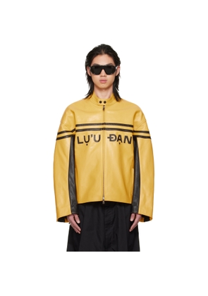 LU'U DAN BRUCE LEE x LỰU ĐẠN Yellow Legacy Moto L-D Leather Jacket