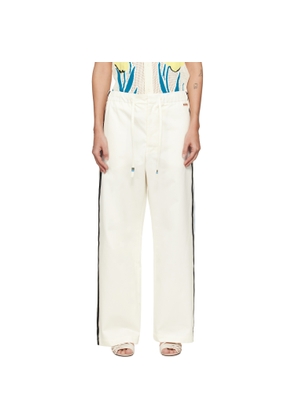 Marni Off-White Stripe Straight Leg Trousers
