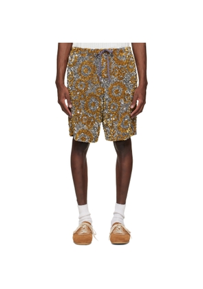 Dries Van Noten Gold & Silver Embroidered Shorts