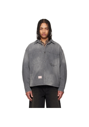 WOOYOUNGMI Black Lightweight Denim Shirt
