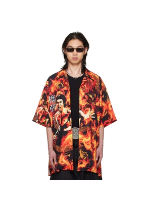 LU'U DAN BRUCE LEE x LỰU ĐẠN Black & Orange Sleaze Shirt