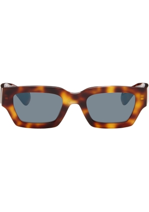 Jil Sander Brown Oliver Peoples Rectangular 'Edition 6' Sunglasses