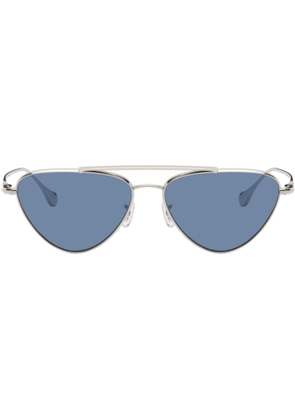 Jil Sander Silver Oliver Peoples 'Edition 1' Aviator Sunglasses
