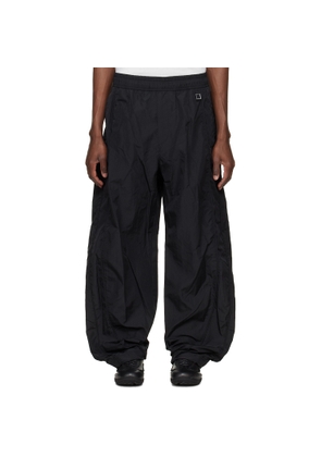 WOOYOUNGMI Black Barrel Leg Track Pants