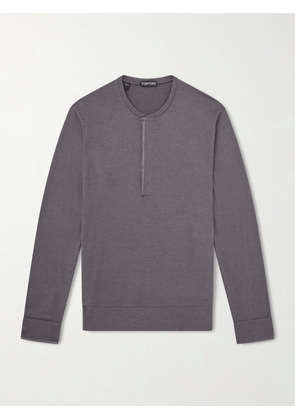 TOM FORD - Slim-Fit Cashmere, Wool and Silk-Blend Sweatshirt - Men - Gray - IT 44