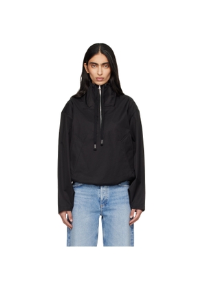 AGOLDE Black Lydia Nylon Popover Anorak