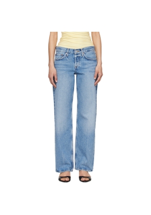 AGOLDE Blue Low Rise Loose Jeans