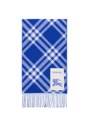 Burberry Blue Check Cashmere Scarf