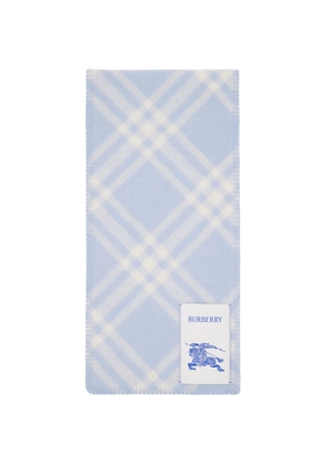 Burberry Blue Check Wool Scarf