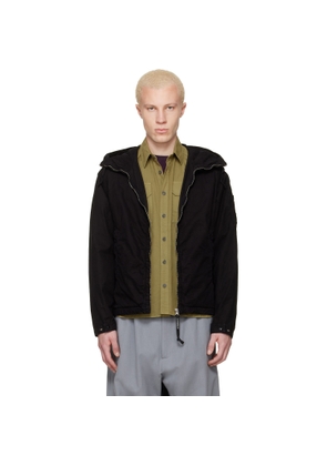 C.P. Company Black Micro-Reps Hooded Lens Jacket
