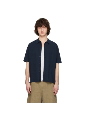 Solid Homme Navy Cotton Polo
