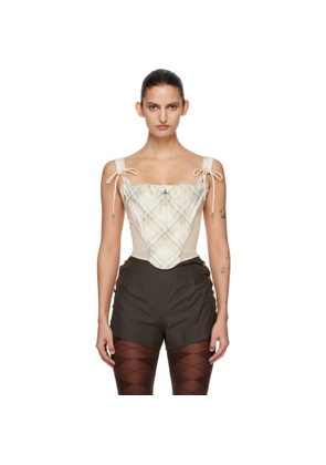 Vivienne Westwood Off-White Glen Check Puppy Corset