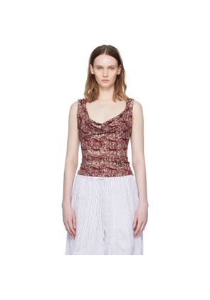 Vivienne Westwood Red & Beige Anna Top