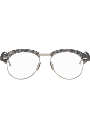 Thom Browne Gray Acetate & Titanium Pilot Glasses