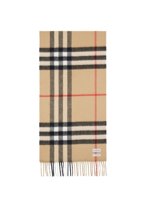 Burberry Beige Check Cashmere Scarf