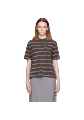 Jil Sander Brown Cotton Crew-Neck T-shirt