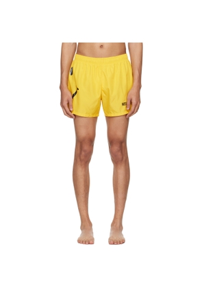 Moschino Yellow Smiley Swim Shorts