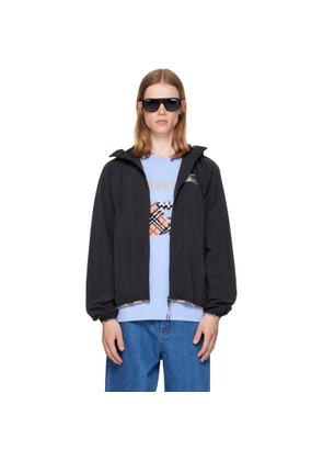 Burberry Black Nylon Hooded Jacket