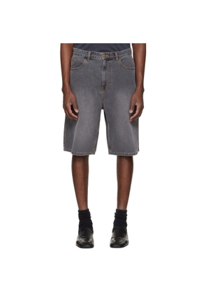 Solid Homme Gray Bermuda Denim Shorts