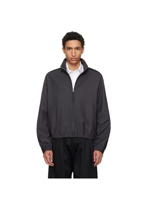 Moschino Gray Logo Tape Jacket