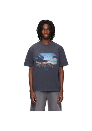 Solid Homme Gray Dropped Shoulder T-shirt