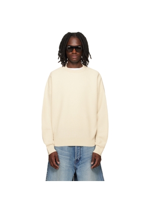 Fear of God Off-White Wool Cotton Sport Mesh Knit Sweater