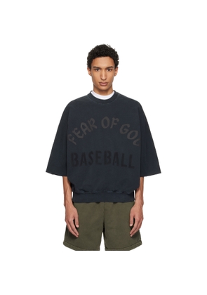 Fear of God Black 'Baseball' Cut Sleeve Sweatshirt