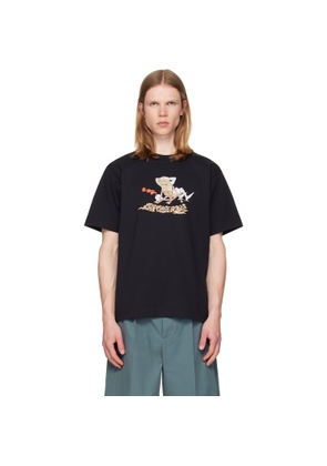 Burberry Black Beach Knight Cotton T-shirt