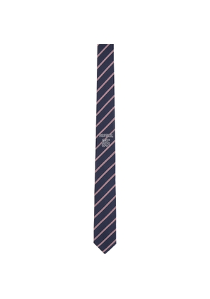 Thom Browne Navy Jacquard 'Browne 65' Tie
