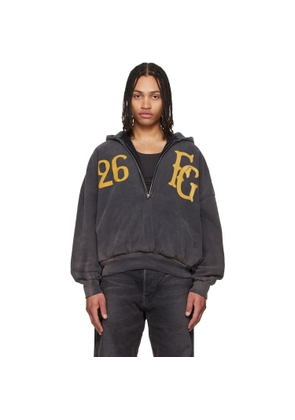 Fear of God Black 'Baseball Club' Half Zip Hoodie