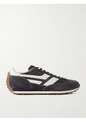 TOM FORD - Mick Leather-Trimmed Suede Sneakers - Men - Gray - EU 40