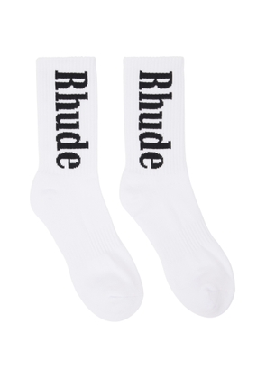 Rhude White RH Vertical Socks