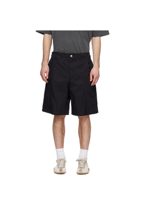 Solid Homme Black Nylon Shorts
