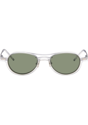Maison Kitsuné Silver A. Society Edition Hikari Clip-On Sunglasses