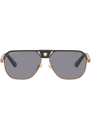 Versace Gold Medusa Navigator Sunglasses