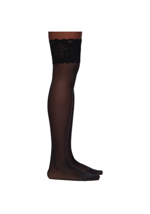 Wolford Black Satin Touch 20 Socks
