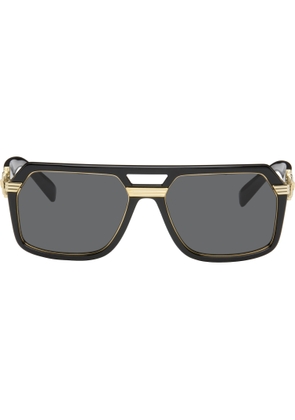 Versace Black Vintage Icon Pilot Sunglasses