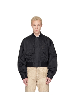 Vivienne Westwood Black Achilles Bomber Jacket