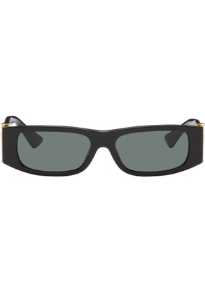 Versace Black Medusa Glam Rectangular Sunglasses