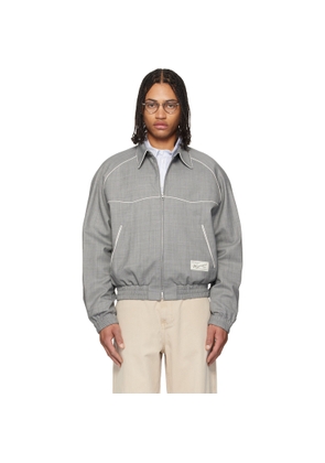 WOOYOUNGMI Gray Wool Poly Banding Jacket