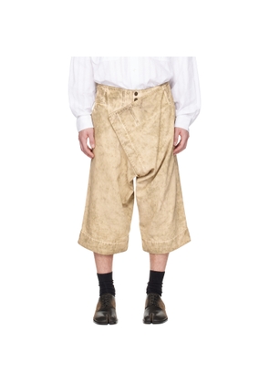 Vivienne Westwood Beige Inferno Denim Shorts