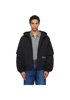 WOOYOUNGMI Black Layered Windbreaker Jacket