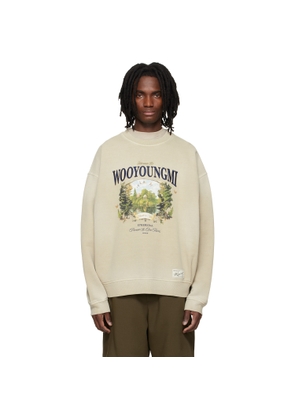 WOOYOUNGMI Beige Garden Graphic Sweatshirt