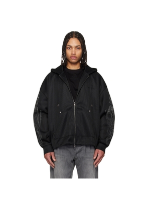 WOOYOUNGMI Black Mesh Hoodie